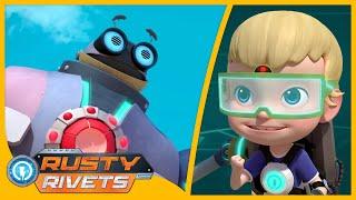 Rusty Makes a Life-Sized Video Game | Rusty Rivets | Cartoons for Kids