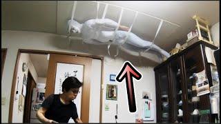 White-suited Ninja on the ceiling