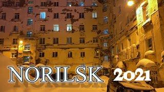 -21°C ⁴ᴷ⁶⁰ GOING to WORK(НОРИЛЬСК) | INFORMATION about COVID | NORILSK January 3, 2021