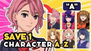 Save 1 ANIME CHARACTER for each LETTER (A-Z) ️ [GIRLS EDITION] | ANIME QUIZ