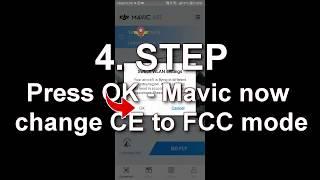 Mavic Air Drone - How to change from CE to FCC range mode