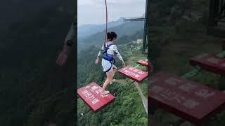 Bungee Jumping With Rope In Beautiful Place:Asmr Bungee Jumping#travel#funny