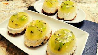 Mini Kiwi Cheese Dessert | Kiwi Cheese Cake Recipe Without Oven