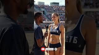 Volleyball Player Steals the Spotlight with Interview Performance ep.772 #volleyball #shorts #hoacon
