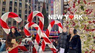 [4K]NYC Christmas Walk5th Ave, Rockefeller Christmas Tree & Saks Fifth Ave Holiday Windows 2024