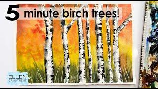 EASY  Birch trees using this one technique !!