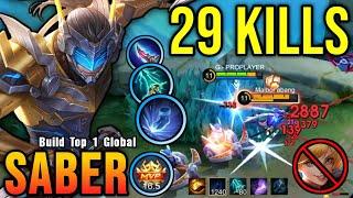 Saber Roam?! Insane 29 Kills, NonStop Roaming & Ganking!! - Build Top 1 Global Saber ~ MLBB