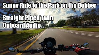 Triumph Bobber POV Ride to the Park - Onboard Audio