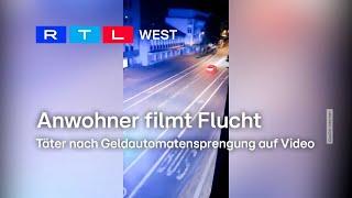 Anwohner filmt Flucht: Täter nach Geldautomatensprengung auf Video | RTL WEST, 03.06.2024