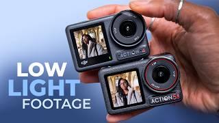 DJI Osmo Action 5 Pro vs Osmo Action 4 - Low Light Footage