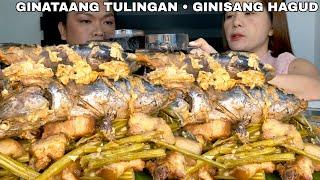 GINATAANG TULINGAN AT GINISANG HAGUD | MUKBANG PHILIPPINES | FILIPINO FOOD MUKBANG