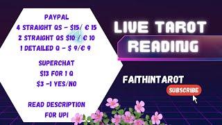 Live Tarot Reads1 FREE yes/no till free list is open3/4 #livetarot #tarot #tarotreading