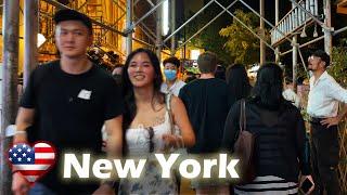 Saturday Night Walk in NYC - East Village FULLY OPEN  June 2021 - 【No Narration】