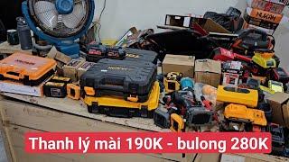 Thanh lý mài 190K - đèn 100K - bulong 280K