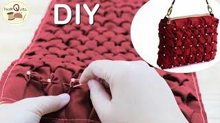 DIY Unusual handbag make from one piece of fabric