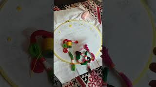 my wedding hoop art by me-I #trending #hoopart #embroidery #viral #shorts #subscribe #youtubeshorts