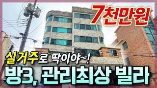 [생생임장] 7천만원으로 내집장만하자! | 방3개에 관리최상 빌라가 시세의 반값 | 실거주로 딱이야~