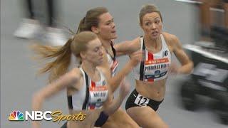 Epic THREE WAY FINISH decides wild women's 1500m at Indoor Nationals | NBC Sports