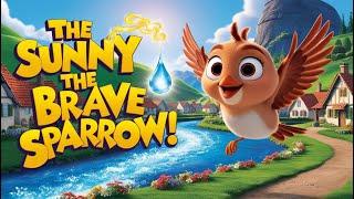 Sunny the Brave Sparrow | A Magical Adventure to Save the River! | Kids Moral Stories