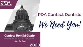 Be a Contact Dentist for PDA