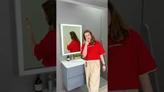 Зеркальный шкаф Rita 60 с яркой фронтальный подсветкой для ванной комнаты! #ремонт