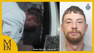Body cam clip shows drunk thug throttling police officer in headlock