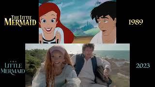 The Little Mermaid (1989/2023) side-by-side comparison