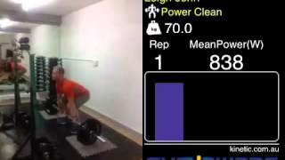 Power Clean using the GymAware PowerTool