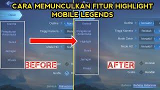 cara memunculkan fitur Highlight mobile legends 100% work