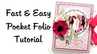 Easy Vintage Pocket Folio Scrapbook Polly's Paper Studio Authentique Papers Tutorial Flawless DIY