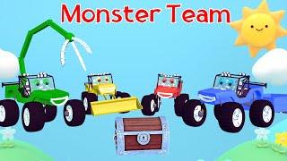 Monster Team | Will the friends be able to open the treasure chest?| Educational Cartoon for Kids !