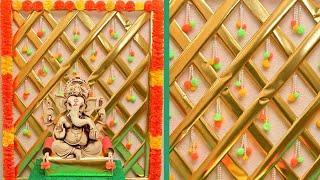 Easy Ganpati Decoration Ideas at Home | Simple & Attractive Ganpati Decoration I Festival Decor