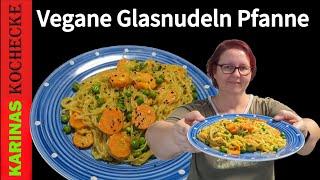 Einfache Glasnudeln Pfanne ein leckeres veganes Rezept für den Veganuary