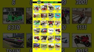 All New Cheat Code  Indian Bikes Driving 3d New Update Codes Part-18 #shorts