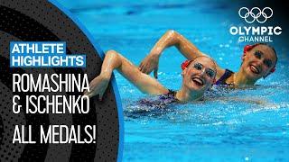 Romashina & Ishchenko  ALL Artistic Swimming Medal routines | Athlete Highlights