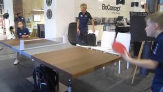 Bari Extendable Dining Table in BoConcept Sydney, Redbrick Mill, Yorkshire with Table Tennis