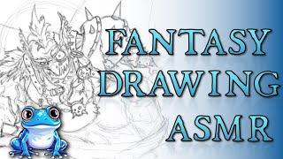 ASMR Fantasy drawing - ️ Huge goblin chieftain! | Whispering and silliness
