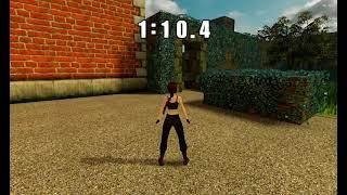 Tomb Raider II 1:10:4 Finish Obstacle Course (NO audio) Remastered