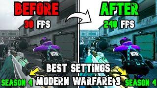 Best PC Settings for COD Modern Warfare 3 SEASON 4 -  (Optimize FPS & Visibility)