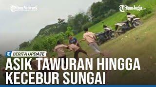 AKSI TAWURAN PELAJAR SMP HINGGA TERCEBUR KE SUNGAI