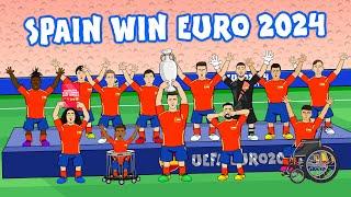 SPAIN WIN EURO 2024 (2-1 vs England Goals Highlights)