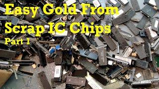 Gold & Silver Recovery From Bulk IC Chips part 1 #gold #silver #preciousmetals #ewaste #electronics