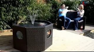 Ротанговый резервуар для карпов КОИ Aquafall Octagon Rattan