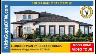 Ellington Plan By Highland Homes in Gateway Village in Denison,TX | Denison New Home Tours