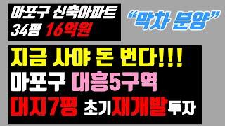 지금 사야 돈 번다 !! 막차 분양 / 마포구 대흥5구역 재개발 / 대지지분 7평 초기재개발 투자 / 신규 지정 재개발정비구역 동의서 받는 중