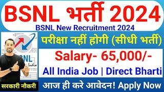 BSNL Recruitment 2024 | BSNL New Vacancy 2024 | Govt Jobs Nov 2024 | Technical Government Job Study