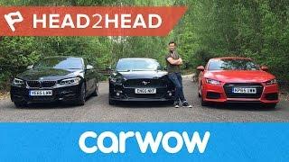 Ford Mustang vs Audi TT vs BMW M235i Coupes 2017 review | Head2Head