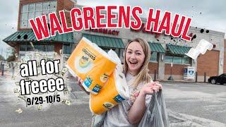 FREE walgreens haul  (9/29-10/5) // come coupon with me!!