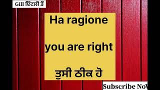 LearnItalian Language In Punjabi ||Sentences (DailyUses EasyWords) #italianlanguagelearning #study