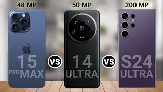 Xiaomi 14 Ultra vs Samsung Galaxy S24 Ultra vs iPhone 15 Pro Max - beautiful comparison